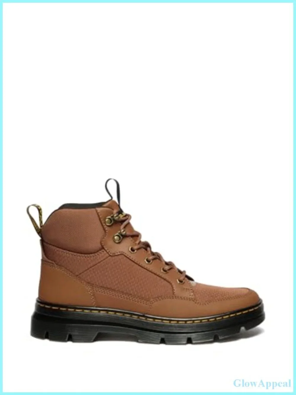 Dr. Martens Rakim Combat Boots Recycled Hexagon Canvas PU Suede Lace-Up Ankle